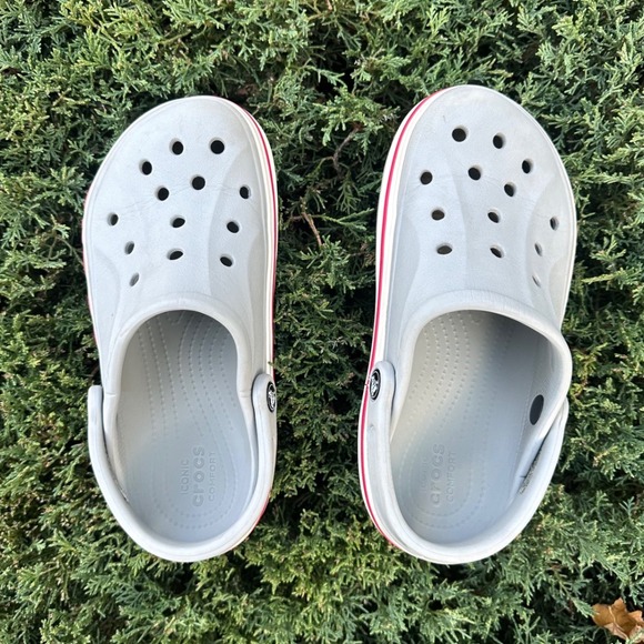 Crocs Adult Unisex BayaBand Clogs Size M5 W7 Light Gray Sandals - Picture 5 of 14